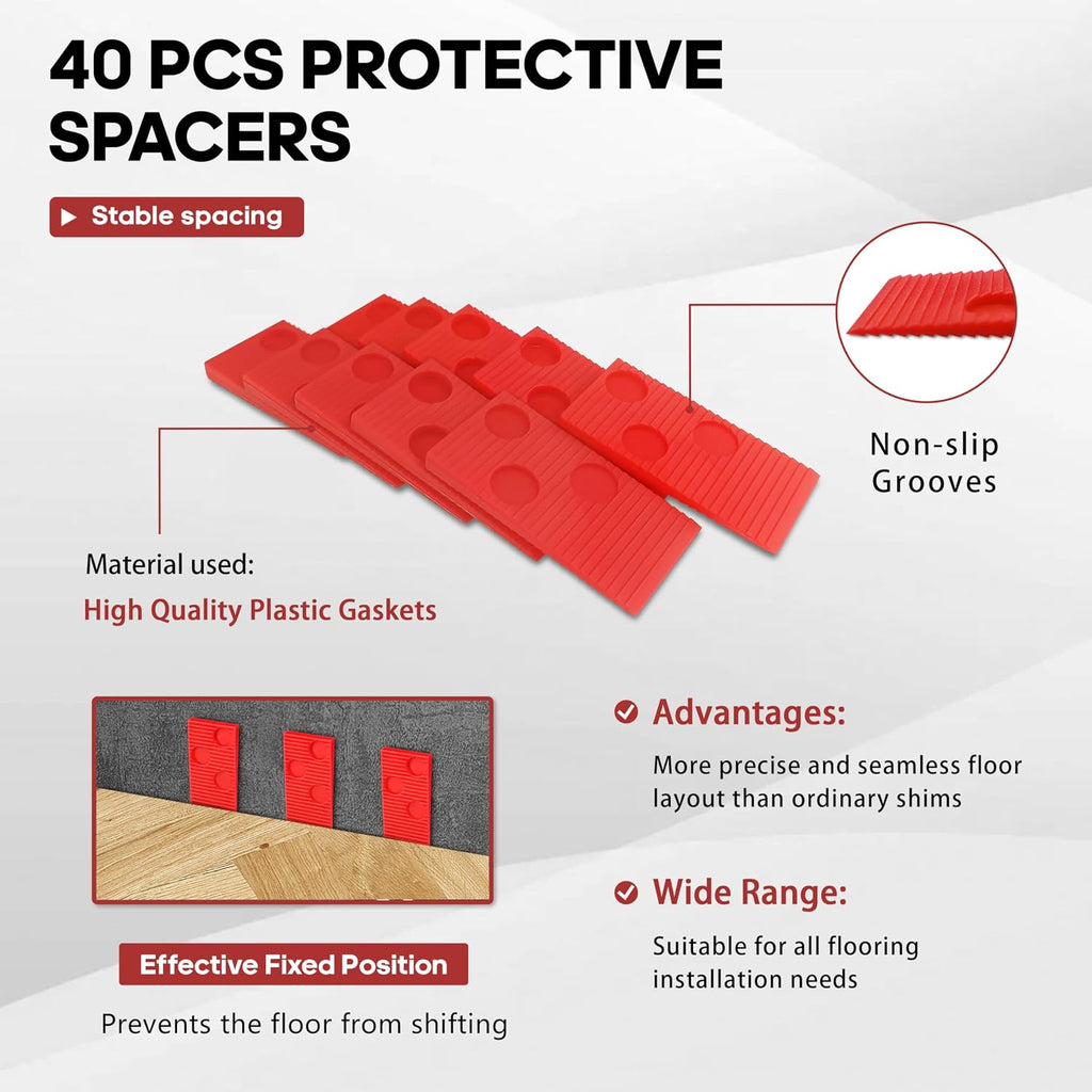 43Pcs Laminate Wood Flooring Installation Kit,LVP Installation Kit,Vinyl Flooring Tools with 40Pcs