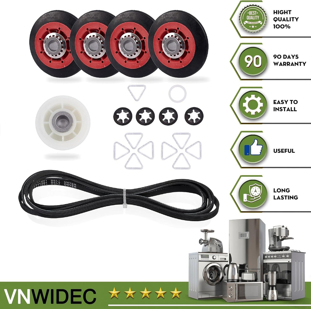 Dryer Repair Kit for Whirlpool YWED6120HC1 WED7120HW0 WED8600YW0