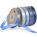 Blue Satin Ribbon Set 3/8" x 50 Yards, 5 Rolls