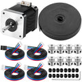 Flutesan 13 Pcs Nema 17 Stepper Motor Kit 2a 55ncm Gt2 Timing Belt Pulley
