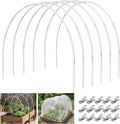 Greenhouse Garden Hoops for Raised Beds Plant Cover Netting, 36pcs PVC Adjustable Garden Hoop with 20 Clips for Shade