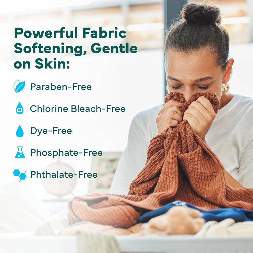 In Wash Fabric Softener Sheets, Unscented, 64 Loads