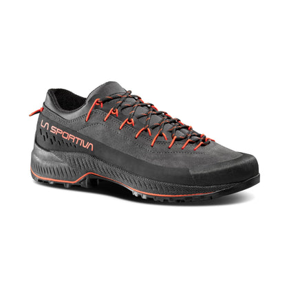Mens TX4 EVO Leather Approach Shoes, Carbon/Cherry Tomato, 10.5+