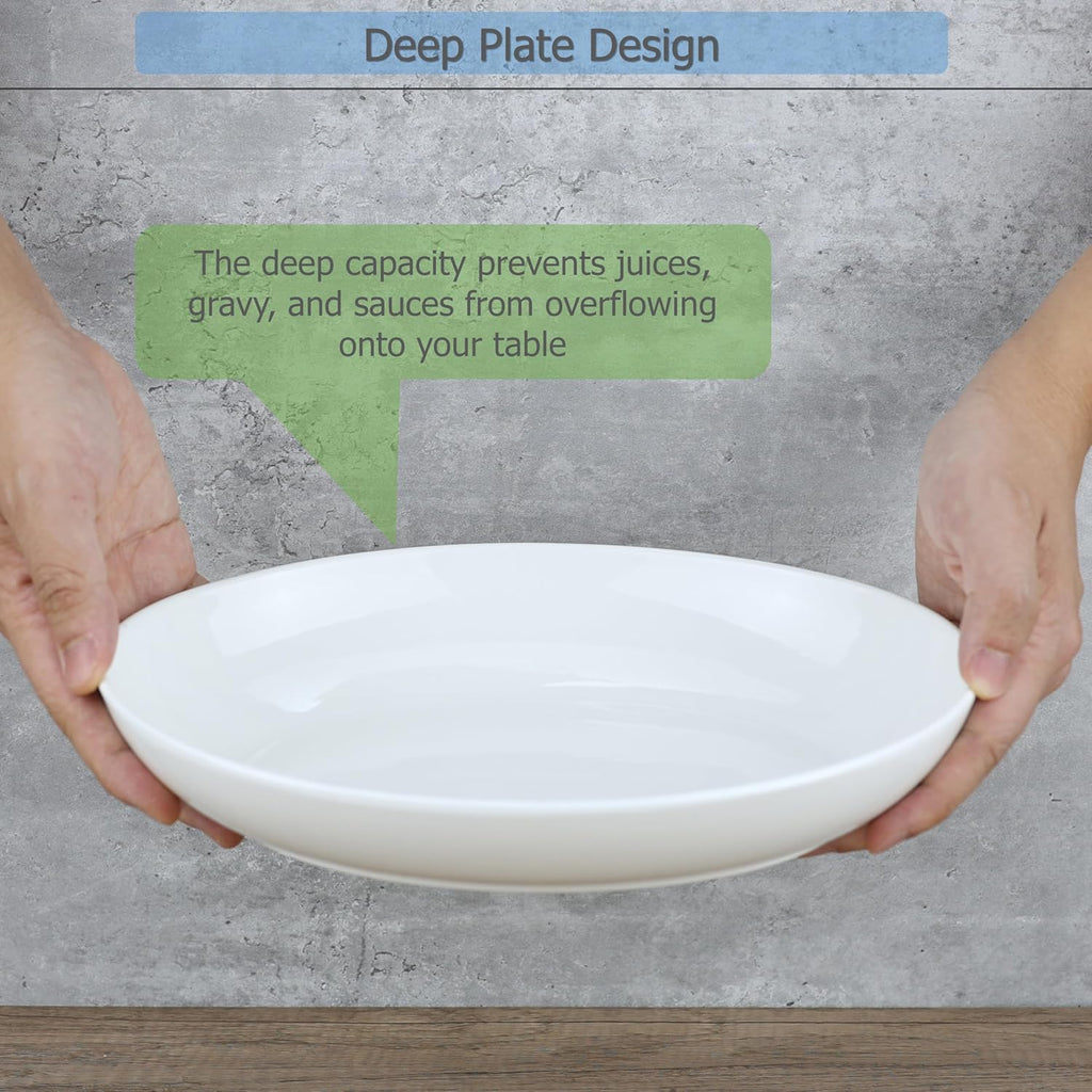 Ceramic Deep Plates Oval Shaped Dishes, Size of L10.8 x W7.7