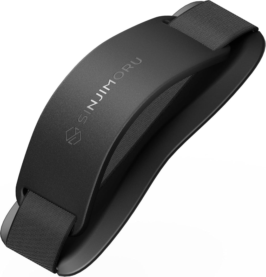 Phone Grip with Silicone Band, Holder & Kickstand, Black | Sinji Grip Silicone, adhesive finger strap for