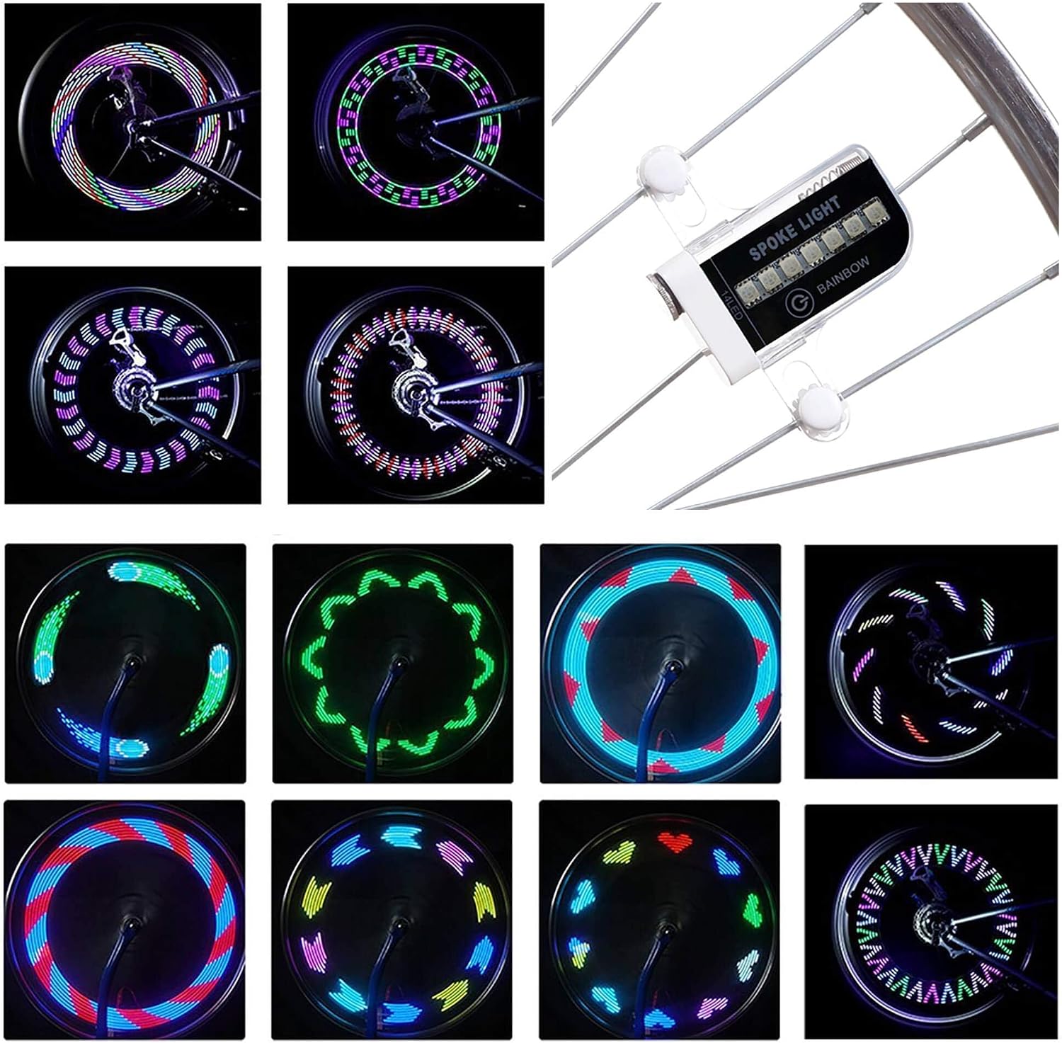 LED Bike Wheel Lights - A12 Waterproof Cool Bicycle Tire Light, Safety Spoke Lights for Kids Boys Girls Men Women, 30