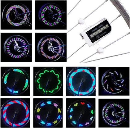 LED Bike Wheel Lights - A12 Waterproof Cool Bicycle Tire Light, Safety Spoke Lights for Kids Boys Girls Men Women, 30