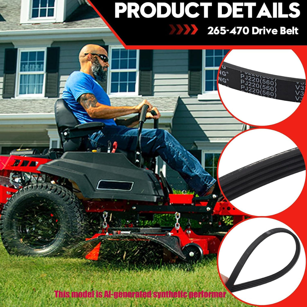 265-470 Drive Belt Fits for Snapper,Replace Model 7012354yp,050465,12354