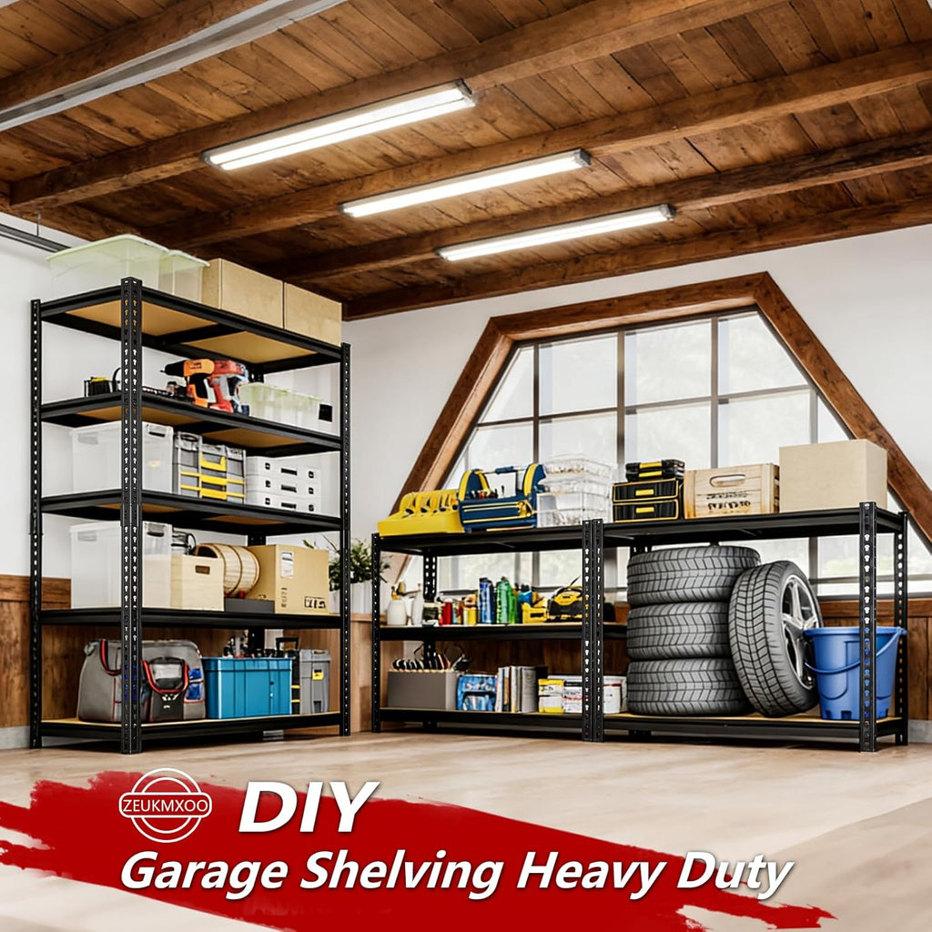 72" H Storage Shelves,Storage Shelves Heavy Duty,2400LBS Metal Shelving Units,Adjustable Garage Shelving Heavy Duty