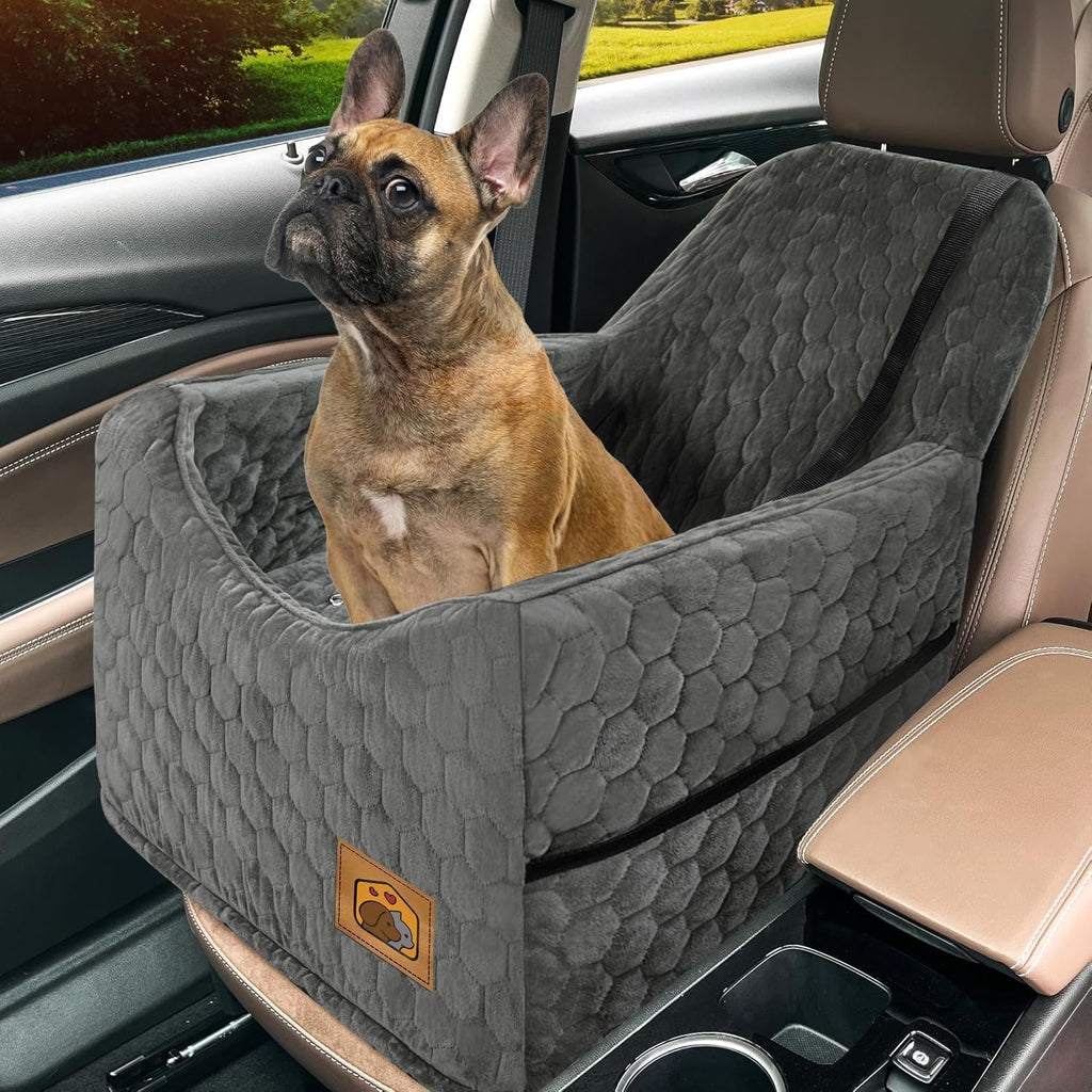 Dog Car Seat for Small/Medium Dogs, Memory Foam Dog Booster Seat, Travel Safety Per Car Seat with Washable Removable