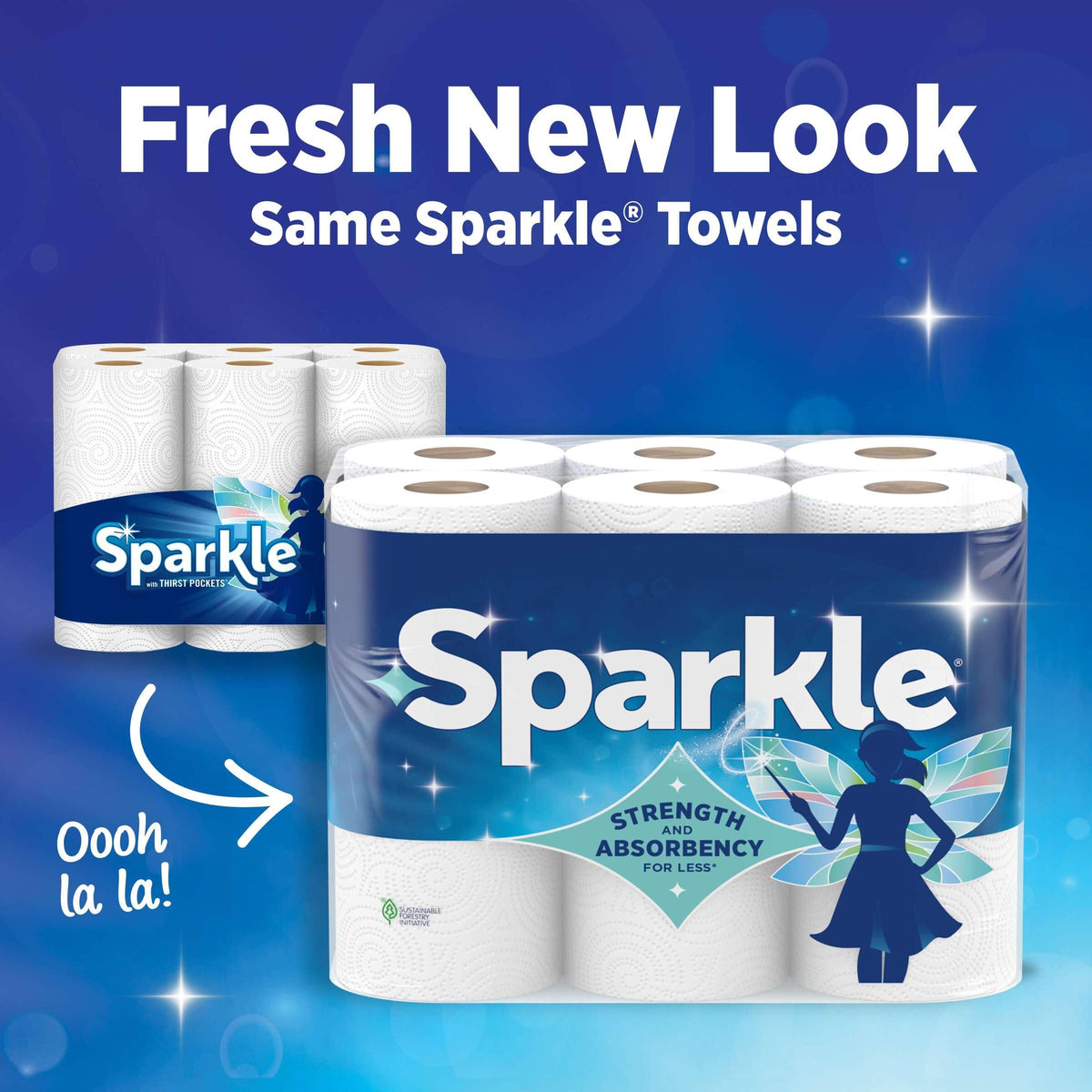 Pick-A-Size Paper Towels, 2-Ply Spirited Prints, 6 Double Rolls