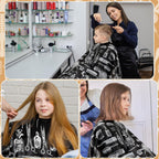 Hair Cutting Cape Kit,Professional Barber Cape with Duster Brush | Polyester Fabric, Adjustable Snap Closure, Kids
