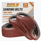 1 x 30 Inch Sanding Belts, 25 Pcs Assorted Grits(40/80/120/180/240)