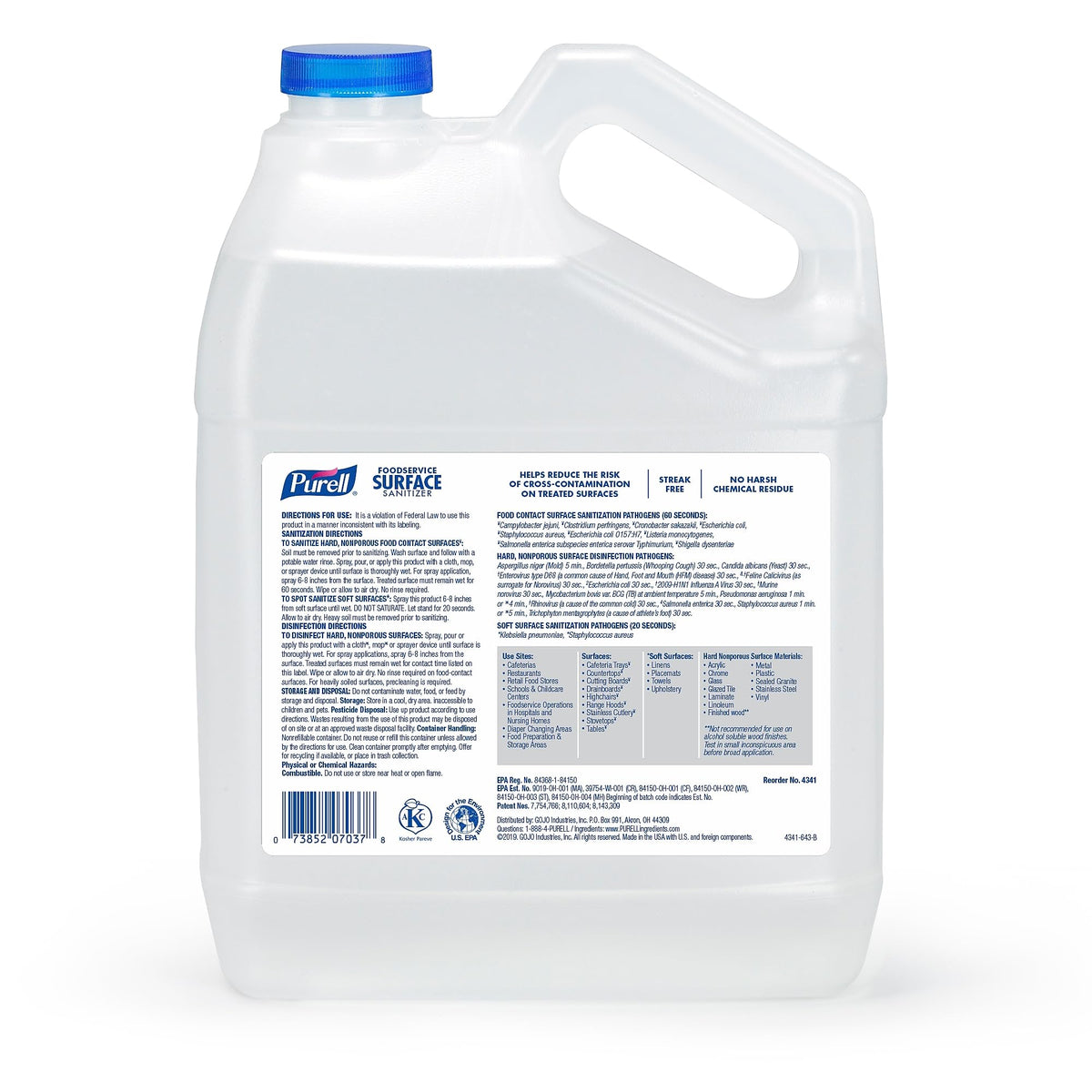 Foodservice Surface Sanitizer Refill, 1 Gallon (4341-04)