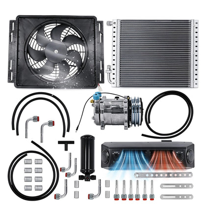 Universal 12V A/C Kit System 18000BTU Under Dash Air Conditioner