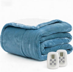 Electric Heated Blanket King Size 100 x 90 in, 10 Heat Levels, Dual Control