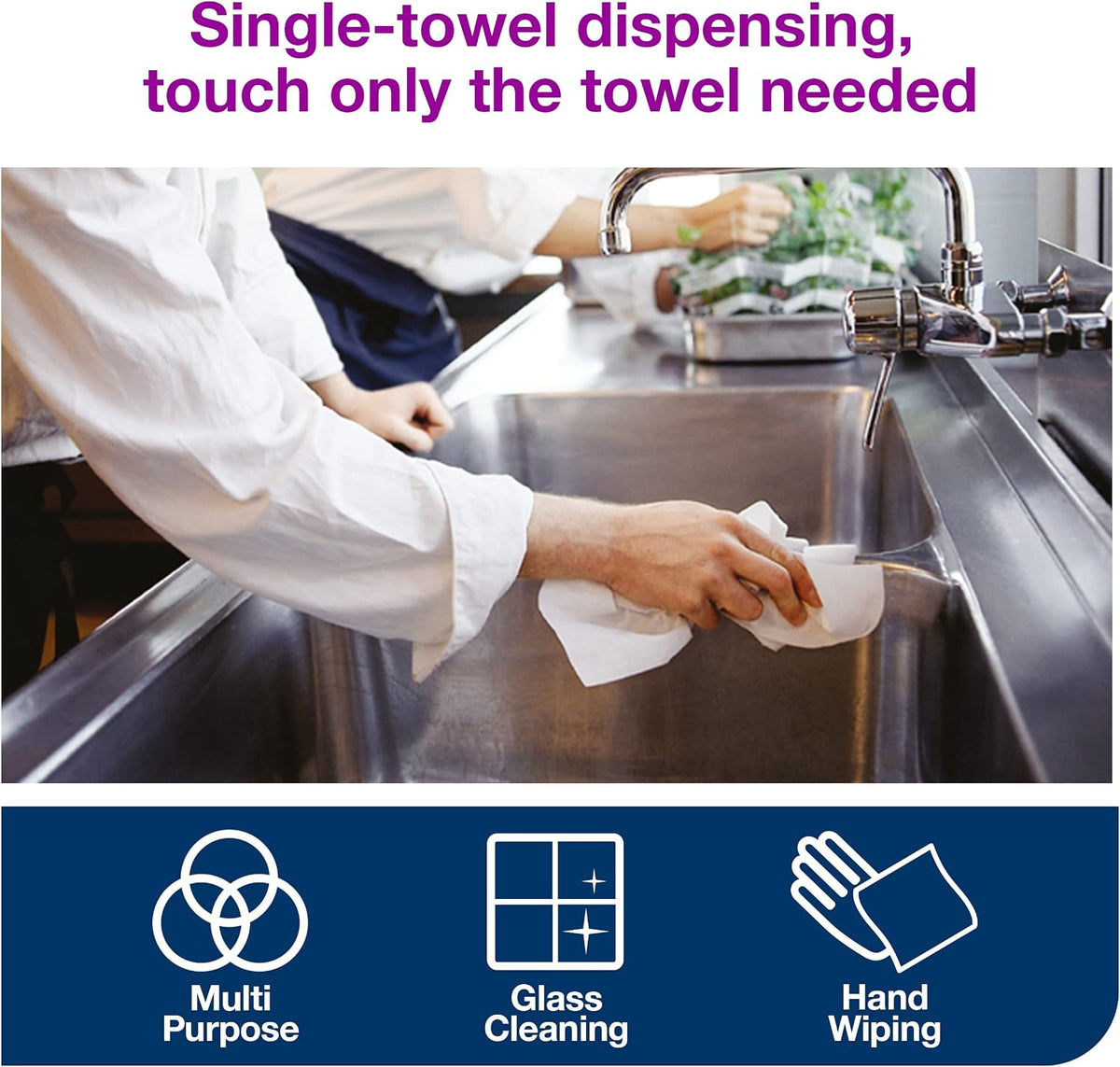 Centerfeed Paper Towel White M2, High Absorbency, 6 x 500 Sheets, 120932