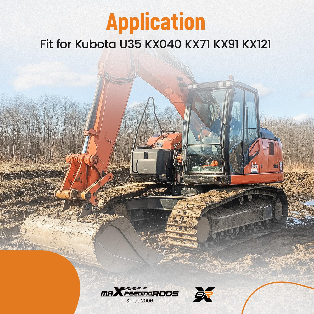 maXpeedingrods 2Pcs U35 Excavator Quick Attach Bucket Ears for Kubota