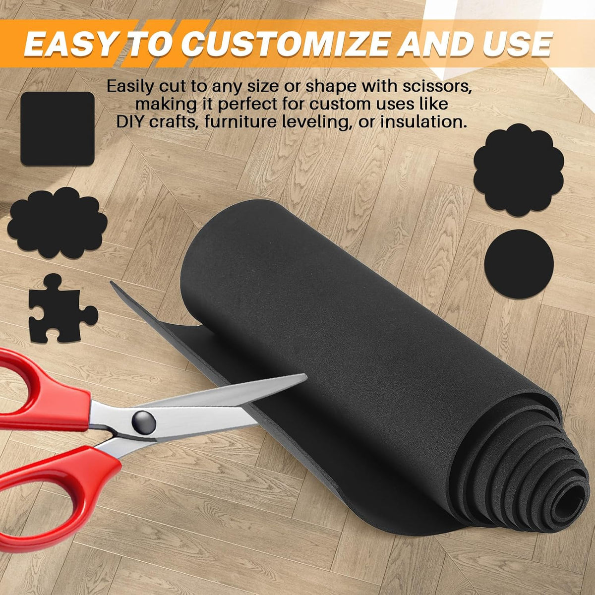 1/8" T x 17" W x 80" L Neoprene Foam Padding Without Adhesive
