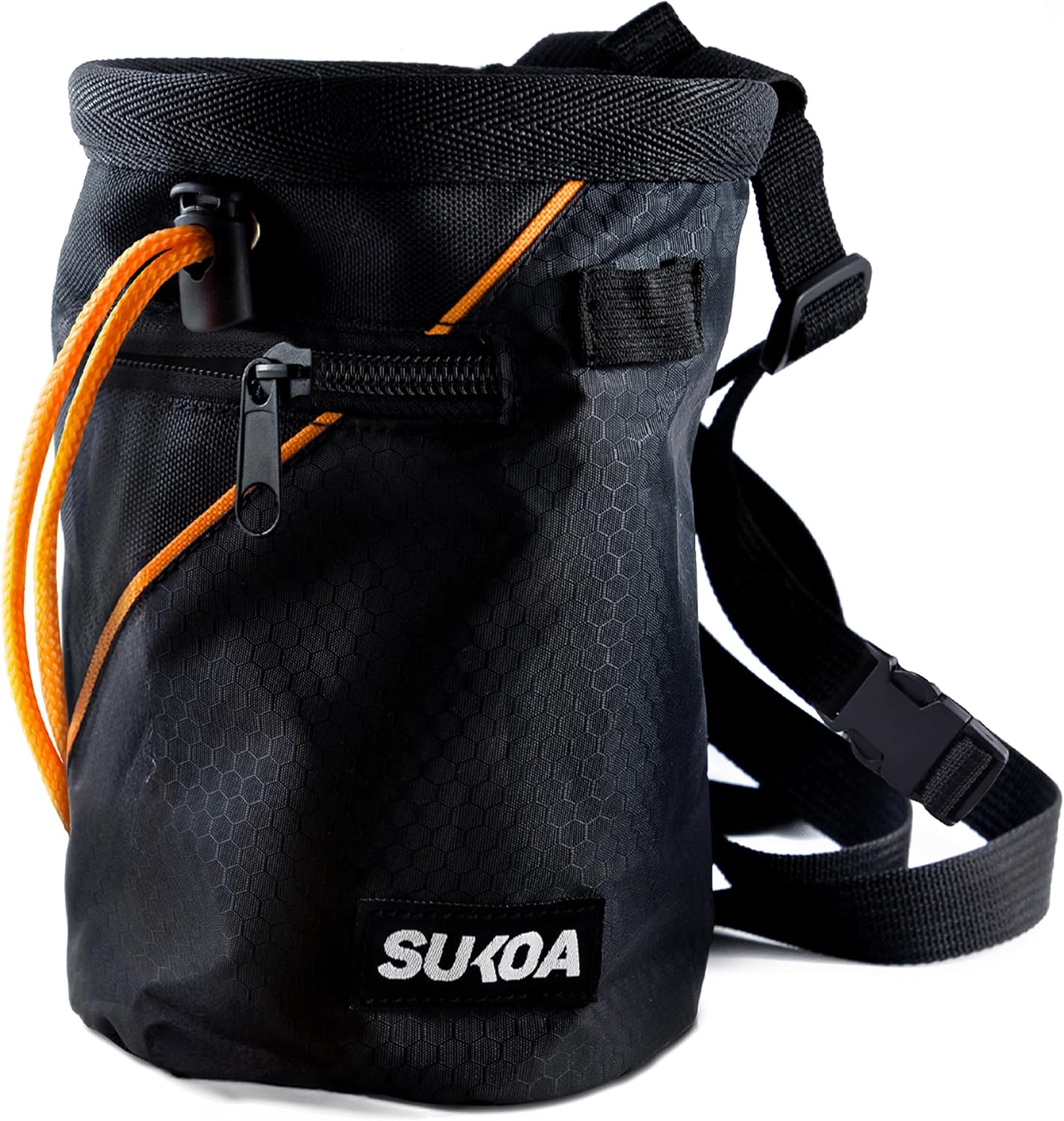 Chalk Bag for Rock Climbing - Rock Climbing Gifts Gear Accessories - Quick-Clip Belt, Large Zippered Pockets & Brush