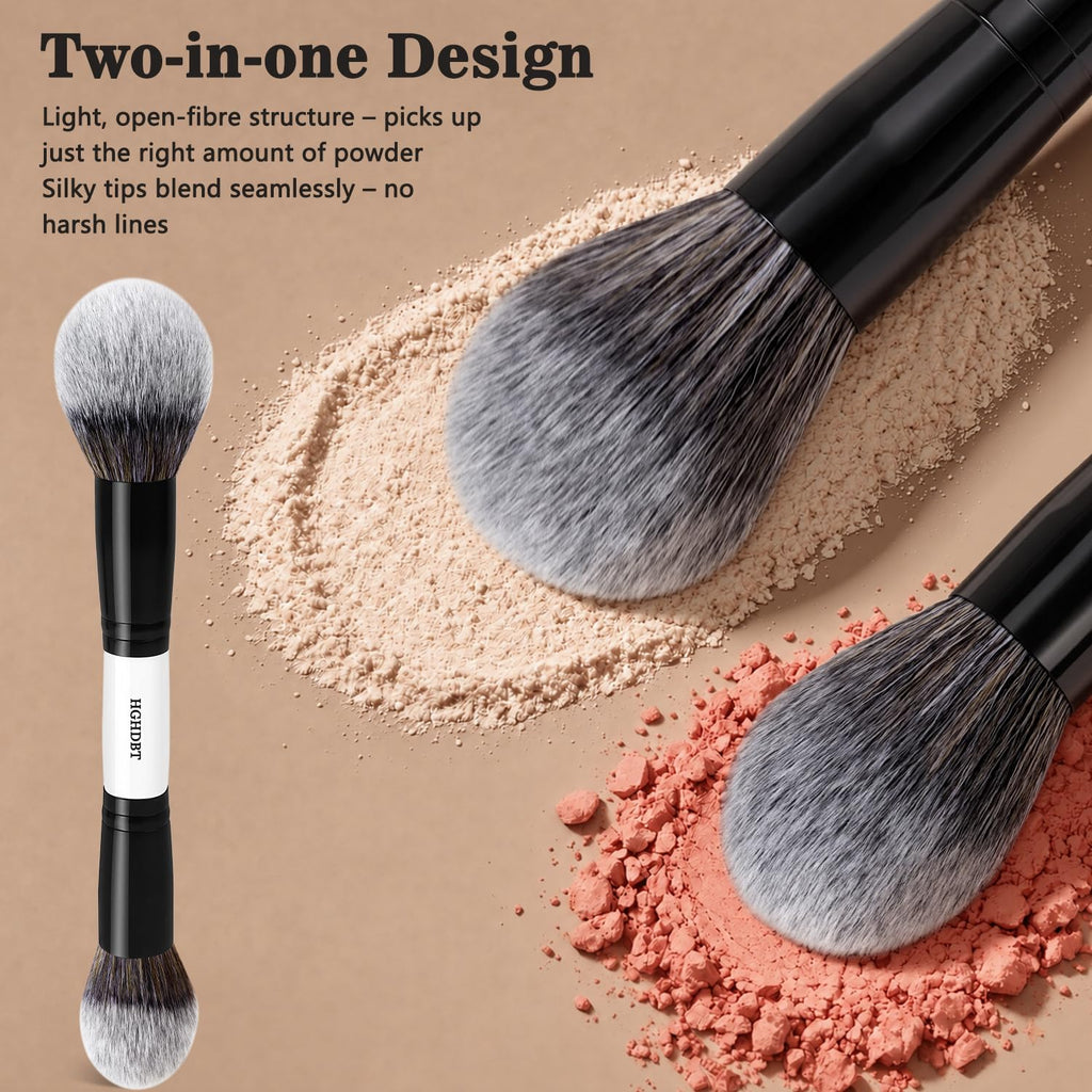 20Pcs Black White Makeup Brushes Set Professional with Case Premium Synthetic for Foundation Concealer Blush Eye