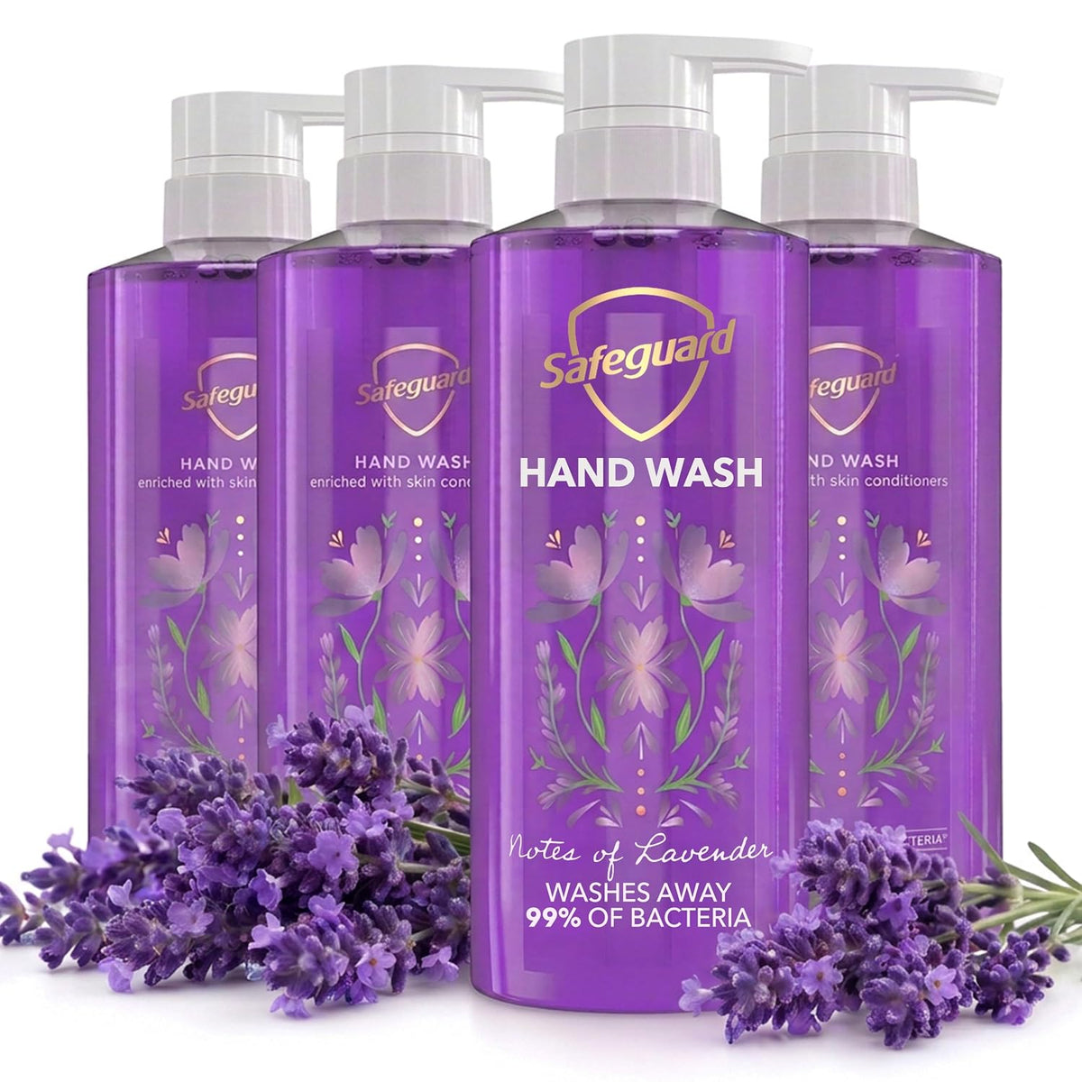 Liquid Hand Soap, Clean Lavender Scent, 15.5 fl oz Pack of 4