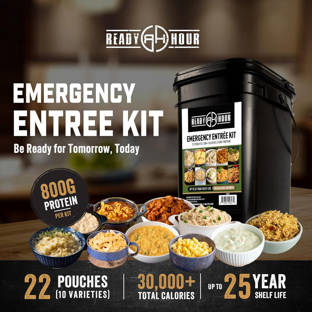 120 Serving Entree Bucket-Freeze Dried Emergency Food Supply-Survival Meals with Long Shelf Life-Prepper Essentials