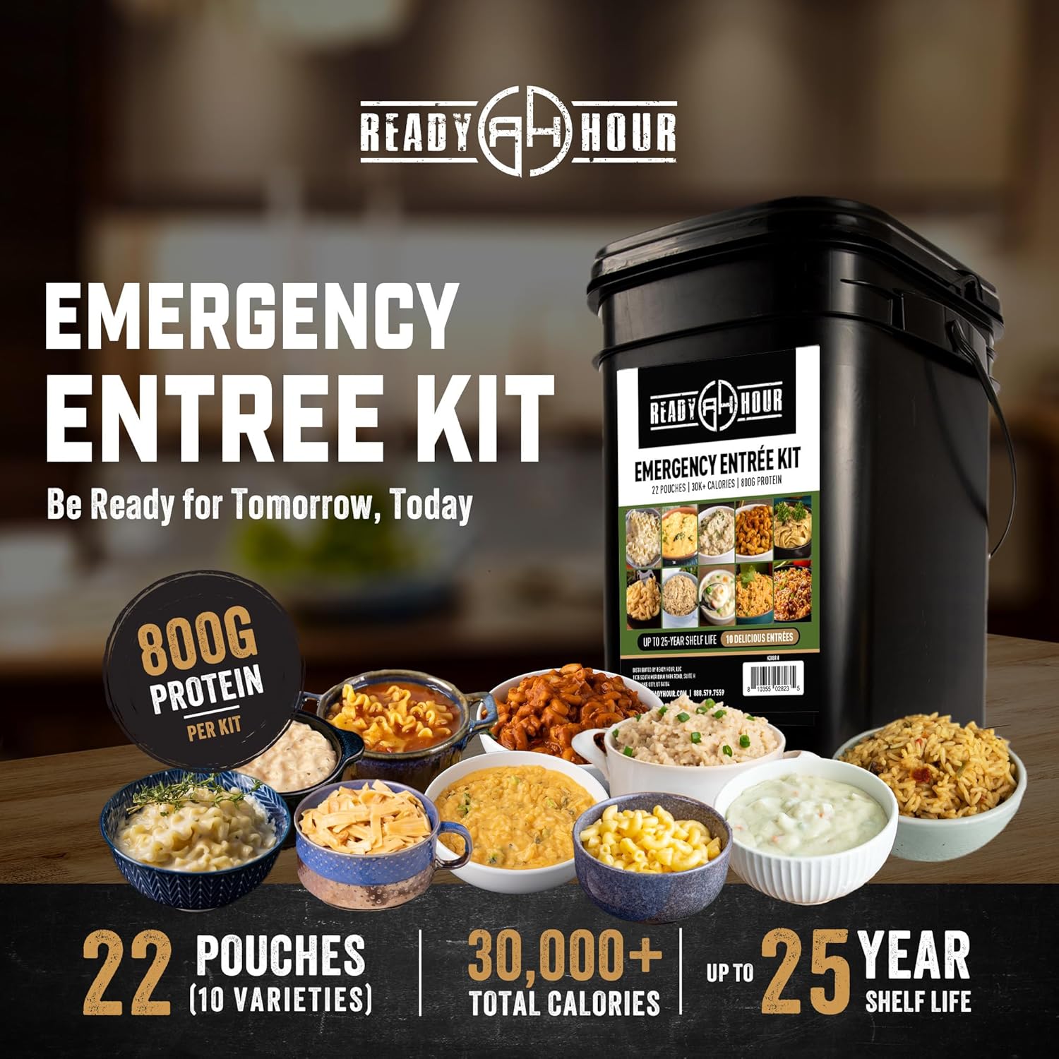 120 Serving Entree Bucket-Freeze Dried Emergency Food Supply-Survival Meals with Long Shelf Life-Prepper Essentials