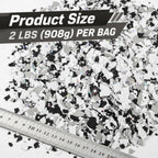 2 lb Sparkle Epoxy Floor Flakes, 6-8 mm Blend Color Chip with Glitter