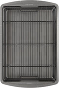 Nonstick Carbon Steel Baking Pan & Raised Wire Rack, 15x10.5-Inch