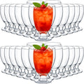 Set of 30 Water Goblet, Clear Stemmed Drinking Glasses, 10.5 oz