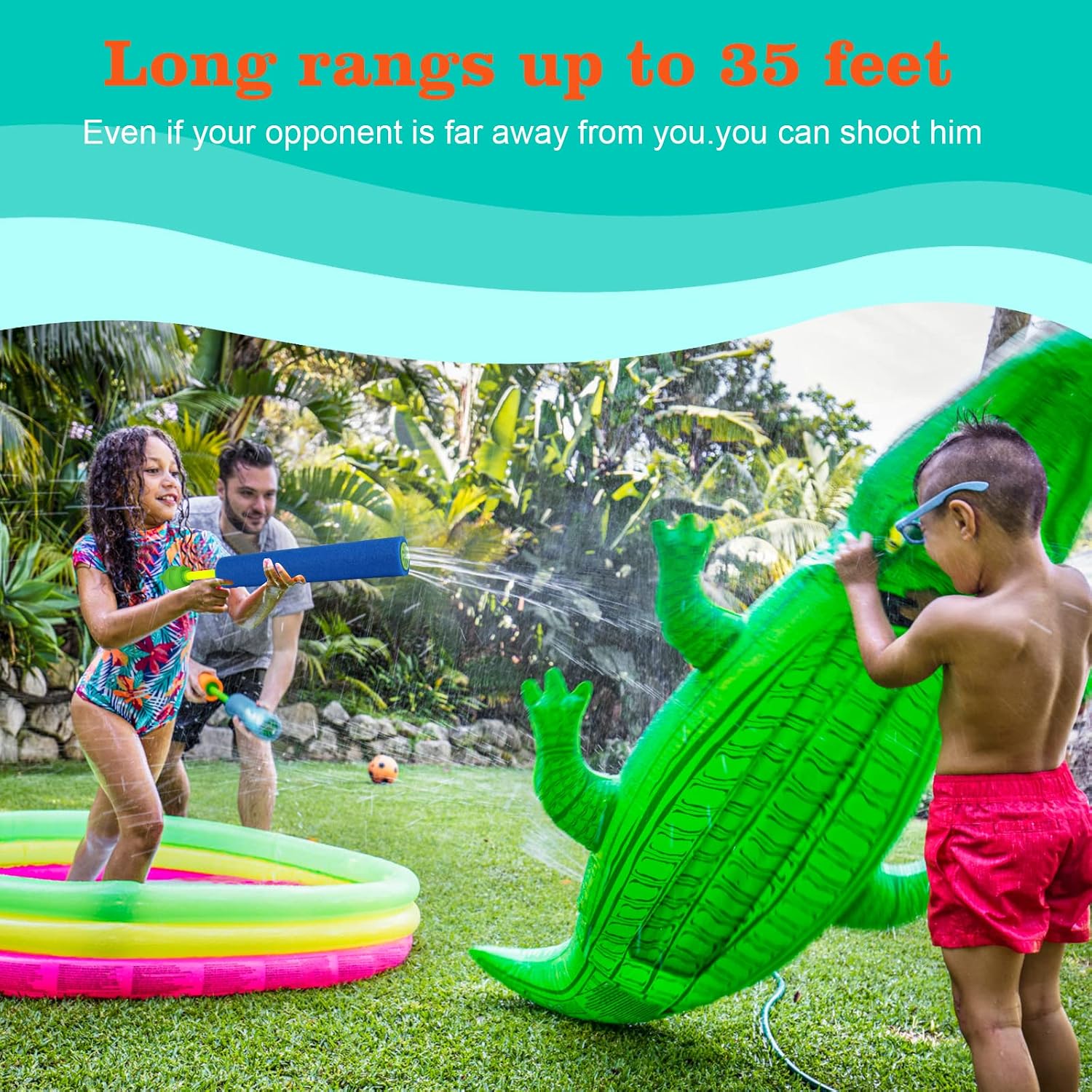 Water Squirters for Kids, 6-Pack Water Guns for Toddlers Age 2-4, Durable Water Blasters