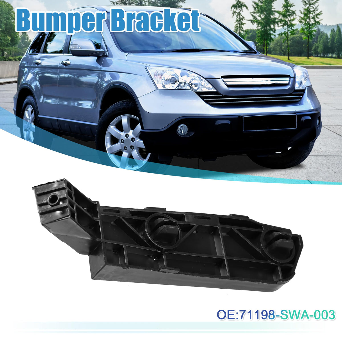 X AUTOHAUX 71198-SWA-003 Front Bumper Mounting Bracket for Honda CRV 07-11
