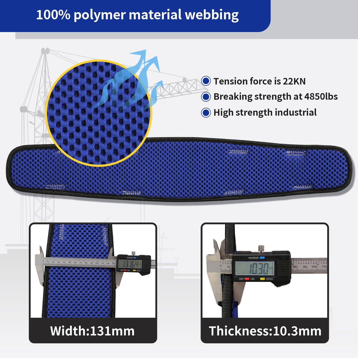 Full Body Fall Protection Safety Harness with 5-Point Adjustment