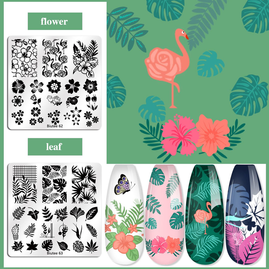 Nail Stamping Plates Set 15PCS Nail Stamping Kit with Nail Stamper