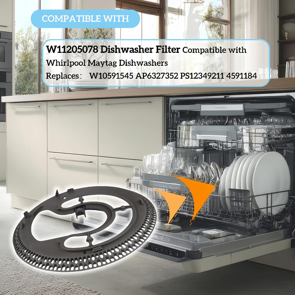 W11205078 Dishwasher Pump Filter Replacement For Whirlpool Dishwashers
