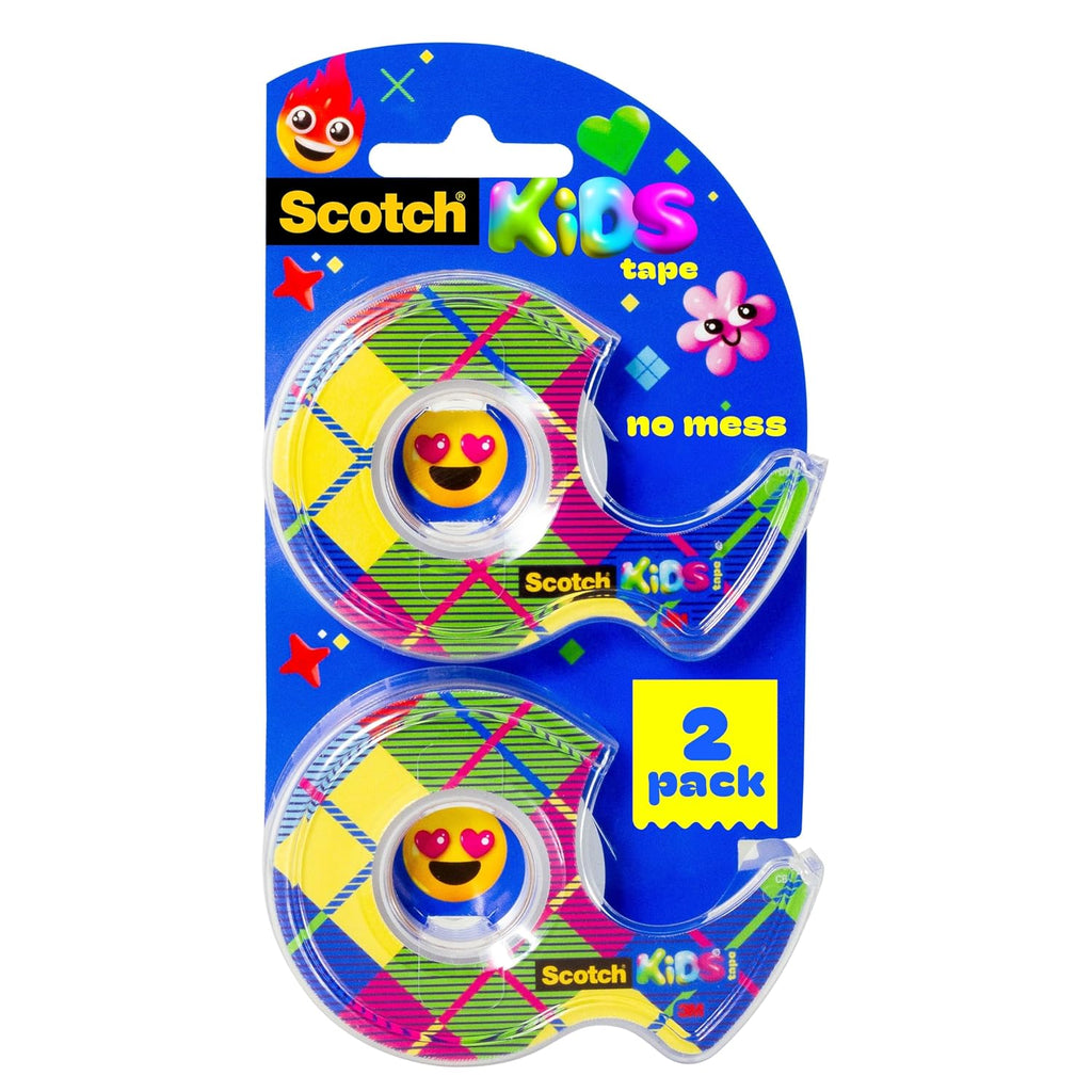 Kids Tape Dispenser, Invisible, 2 Tape Rolls with Dispensers