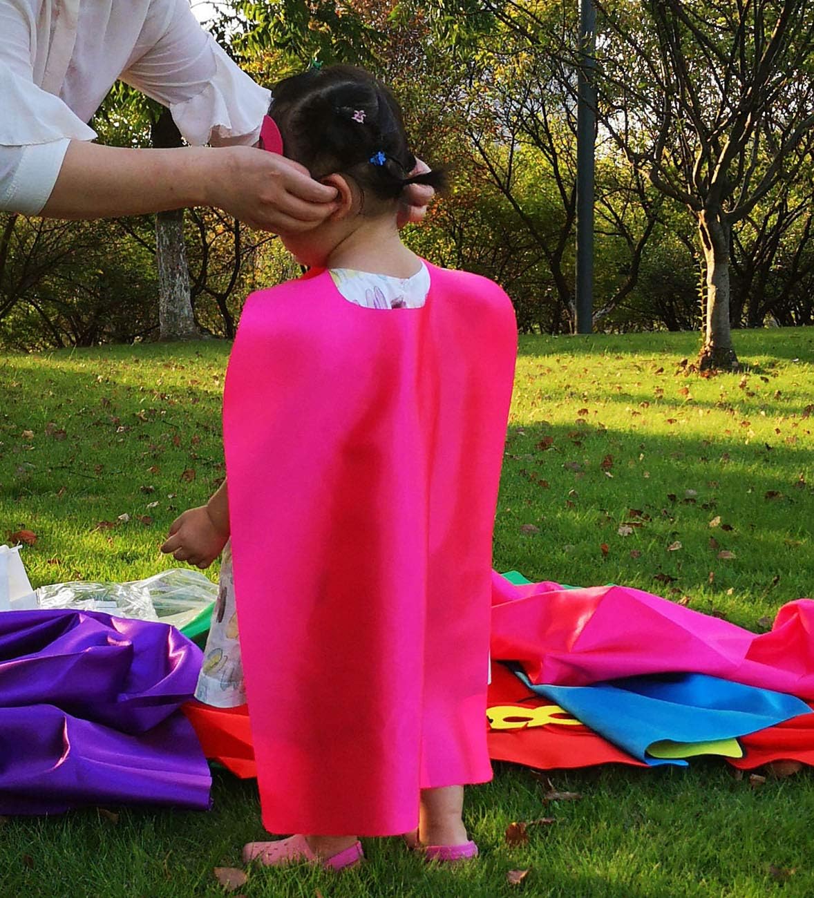 Kids Superhero Capes and Masks 12 Sets - Birthday Party Super Hero Capes for Children