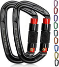 Auto Locking Carabiner Clips - 28KN (6172lbs) Heavy Duty Caribeaners, Large Carabiner Clip for