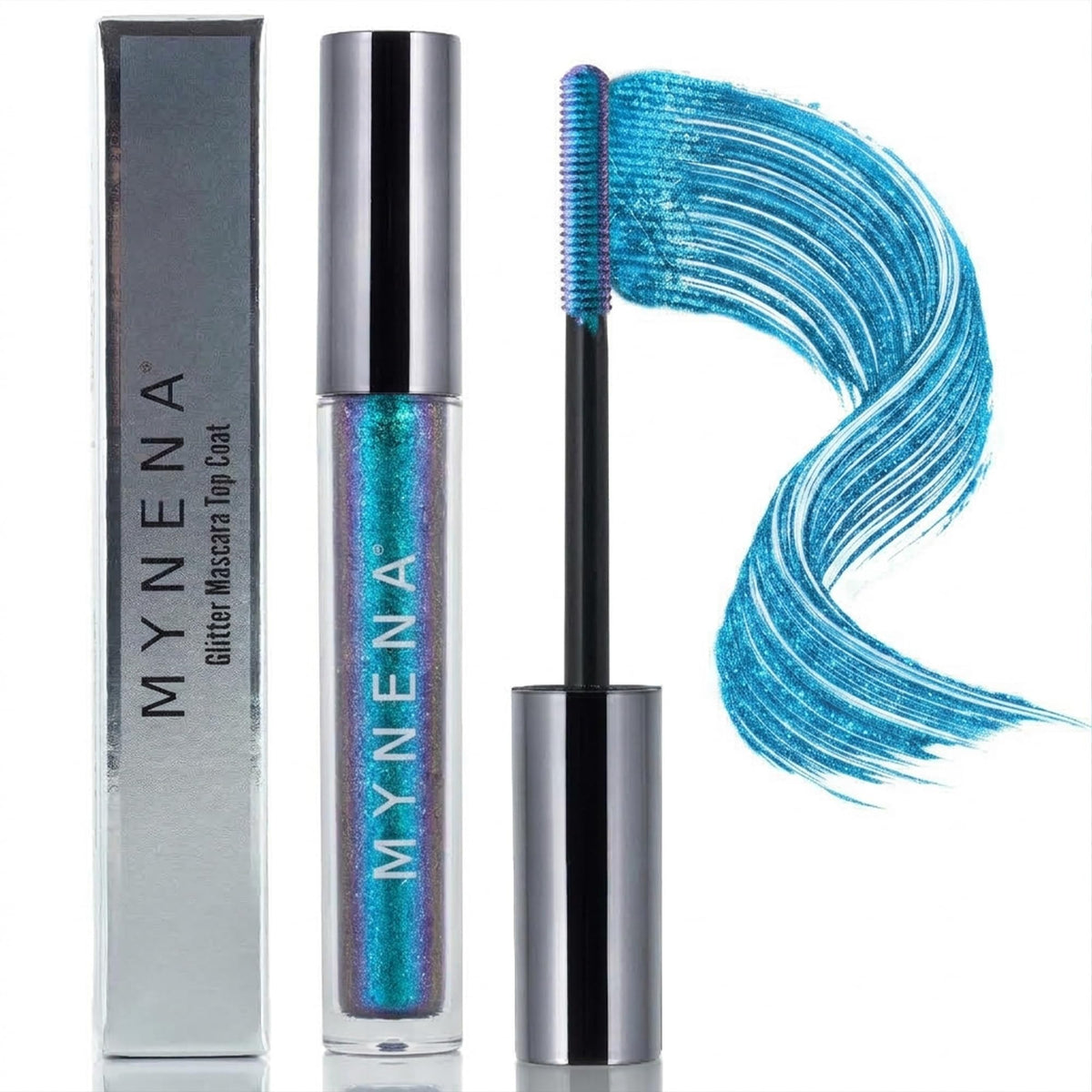 Cobalt Glitter Lash Mascara Top Coat - Thin Wand Quick Dry