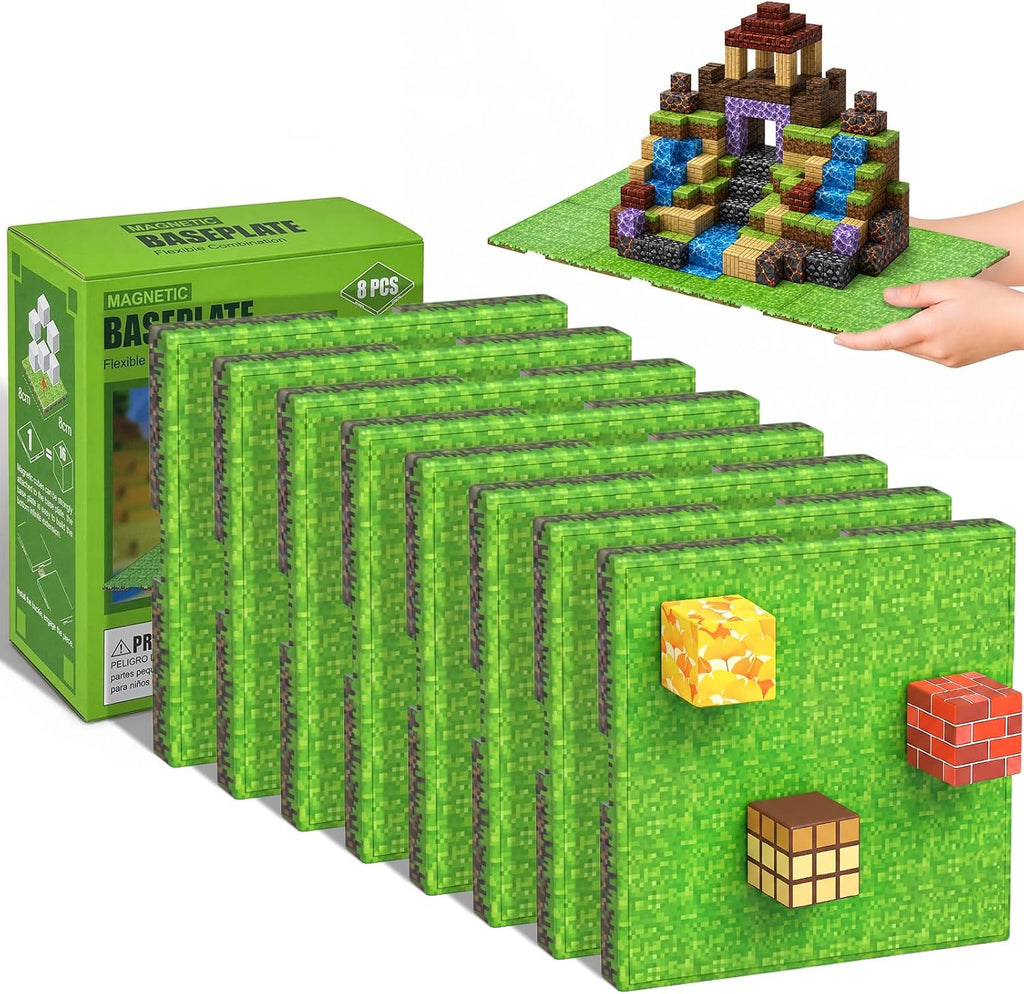 Magnetic Blocks Baseplate for Magnetic Building Blocks Placing, 8PCS