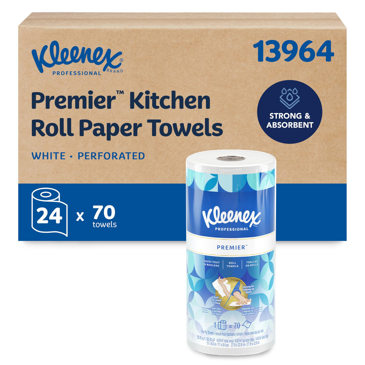 Professional Kitchen Paper Towel Rolls, 24 x 70 Sheets (13964)