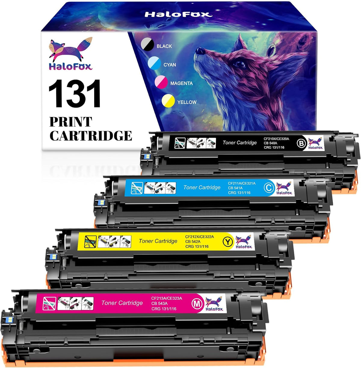 Compatible Toner Replacement for Canon 131 131H Toner |4 Pack | for imageClass MF624Cw MF628Cw MF8280Cw LBP7100Cw