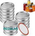 Regular Mouth Mason Jar Lids and Rings for Ball & Kerr, 70mm, 12 Pack