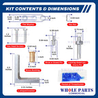 Whole Parts Upgraded Commercial Refrigerator Door Hinge Kit Part# 870865