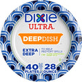 Deep Dish Paper Plates, 40 Count, 28 oz, Disposable Plates