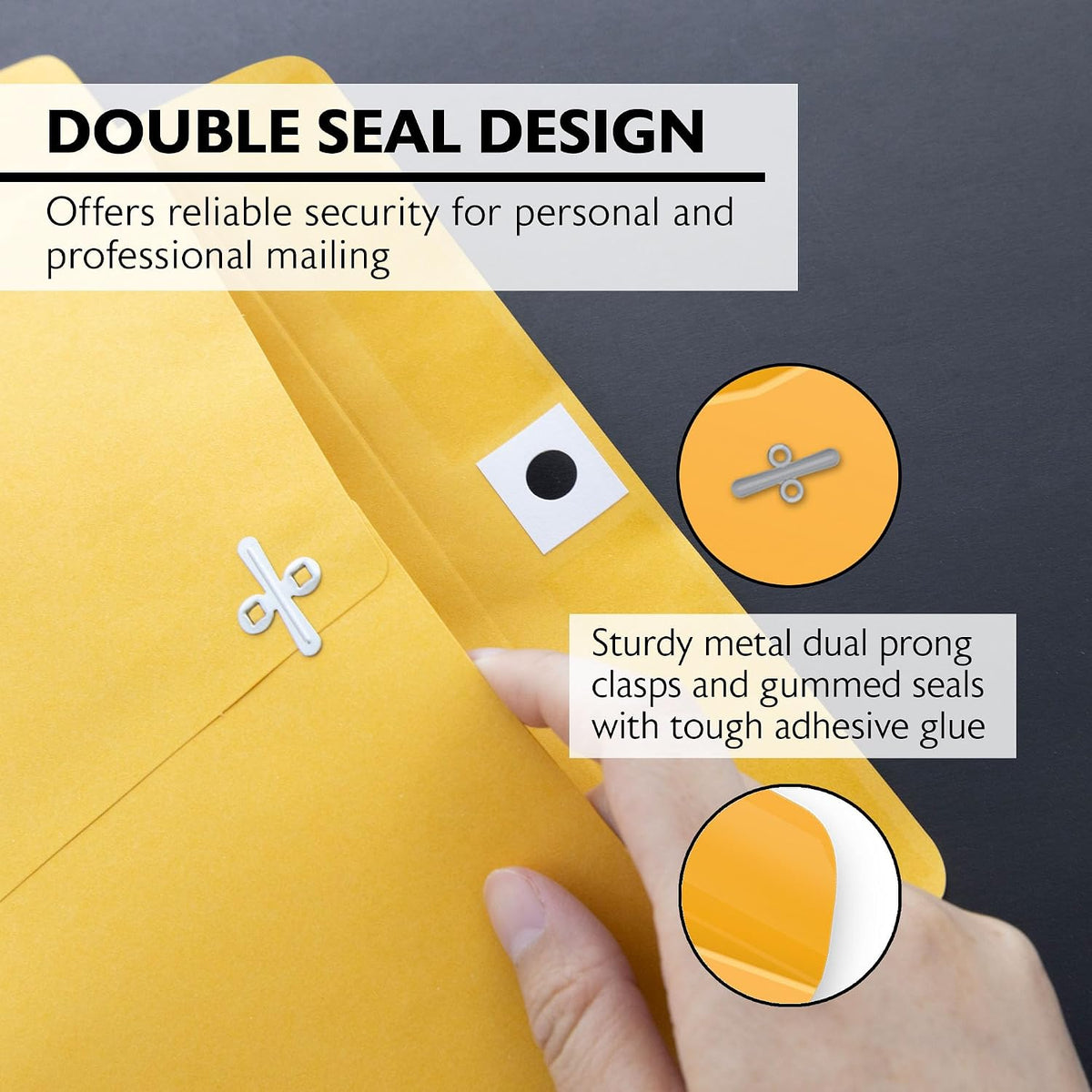 9 x 12 in Manila Clasp Envelopes, 4 Ct