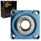 (1 Pack) SGTR Heavy Duty UCF212-38 Square Flange 2-3/8 inch Bore Bearing, Self-Aligning, Industrial Grade, Chrome Steel and Solid Cast Iron Units