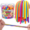 Fidget Sensory Toys for Kids, 40 Pack Textured Sensory Stretchy Noodles, Calm Down Stress Toys for Autism ADHD, Quiet