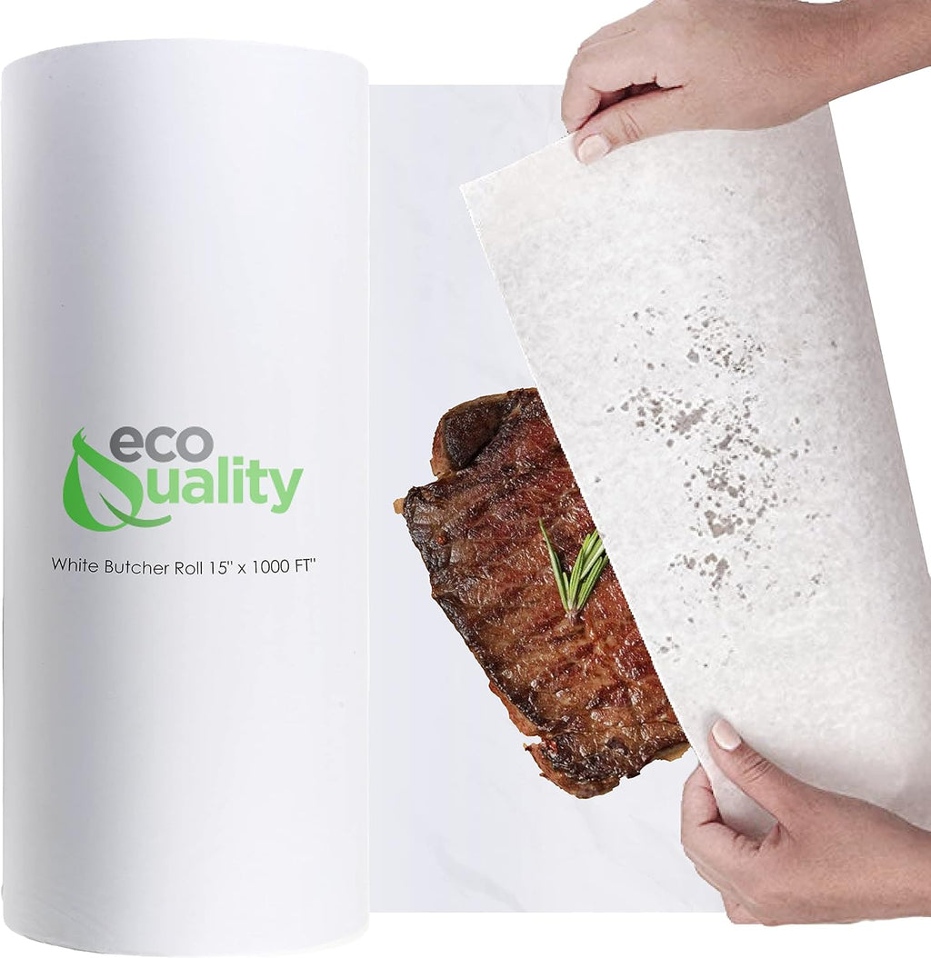 Unwaxed White Disposable Wrapping Butcher Paper Roll 15 Inch x 1000 Ft (1)